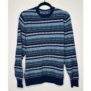 NWT IZOD Mens Fair Isle Crew Neck Sweater SIZE MEDIUM